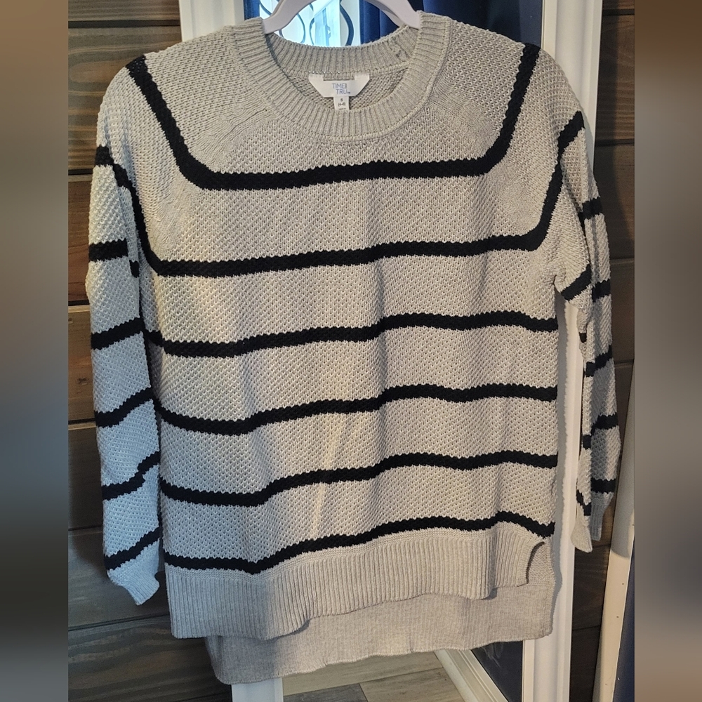 Time And True Striped Sweater